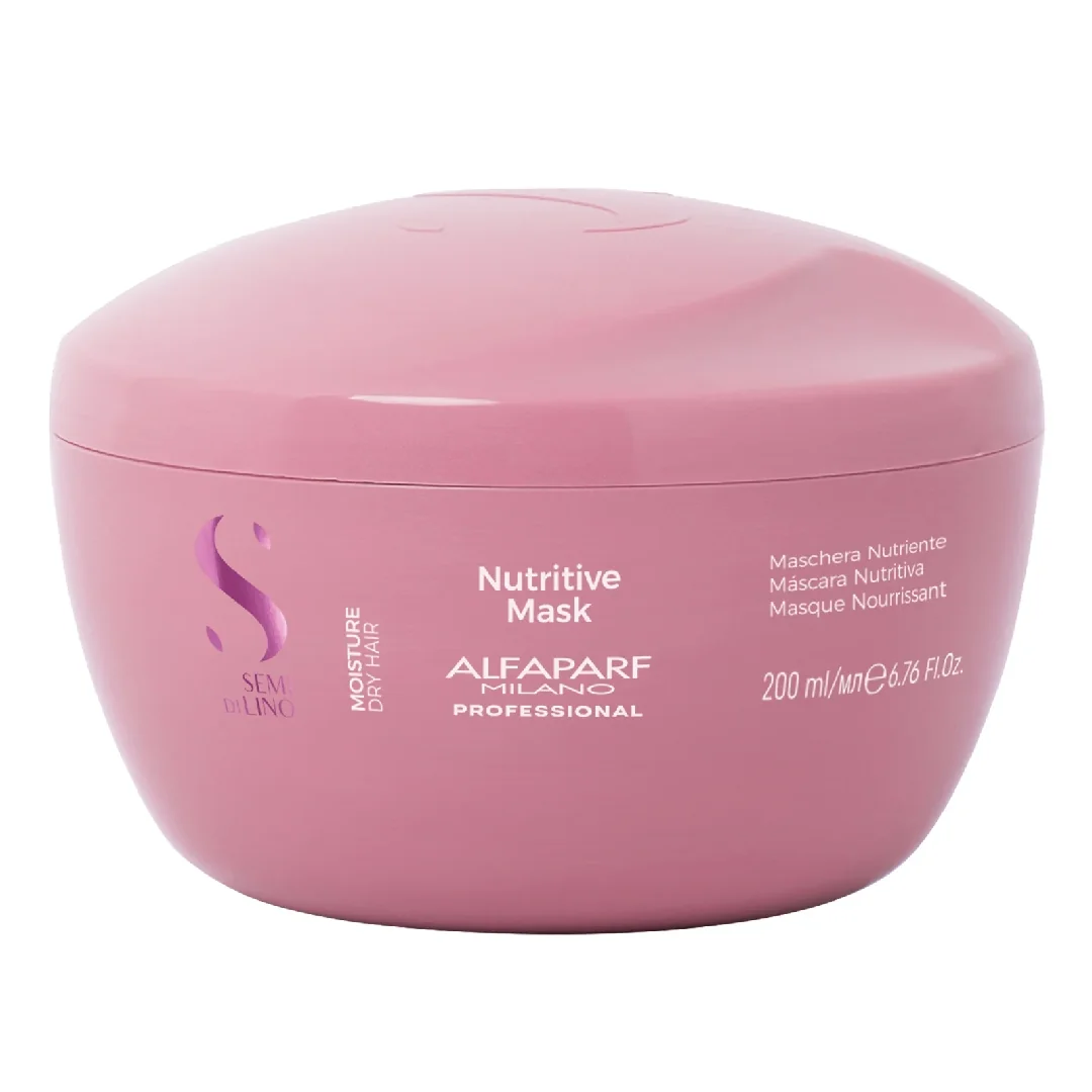 Masca Pentru Hidratare Fără Sulfați Semi Di Lino Moisture Nutritive Mask, 200 Ml, ALFAPARF