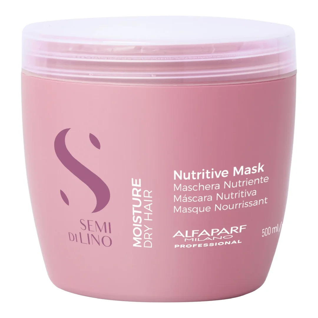 Masca Pentru Hidratare Fără Sulfați Semi Di Lino Moisture Nutritive Mask, 500 Ml, Alfaparf