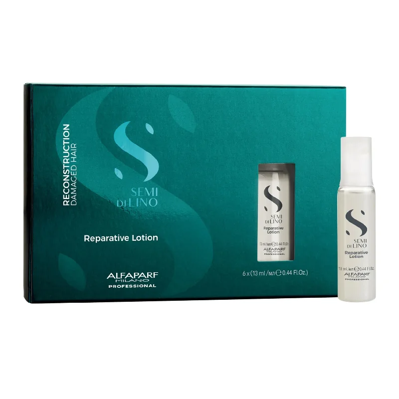 Fiole Tratament Lotiune Pentru Par Degradat Milano Semi Di Lino Reconstruction, 6*13 Ml, Alfaparf