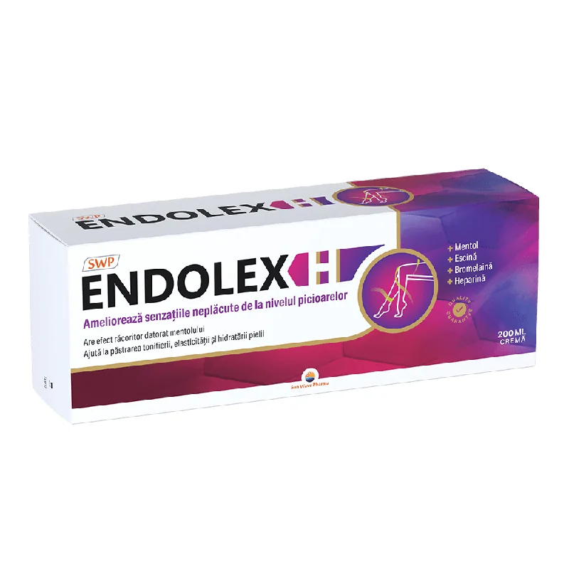 Crema Pentru Picioare Obosite Endolex H, 200 Ml, Sun Wave Pharma
