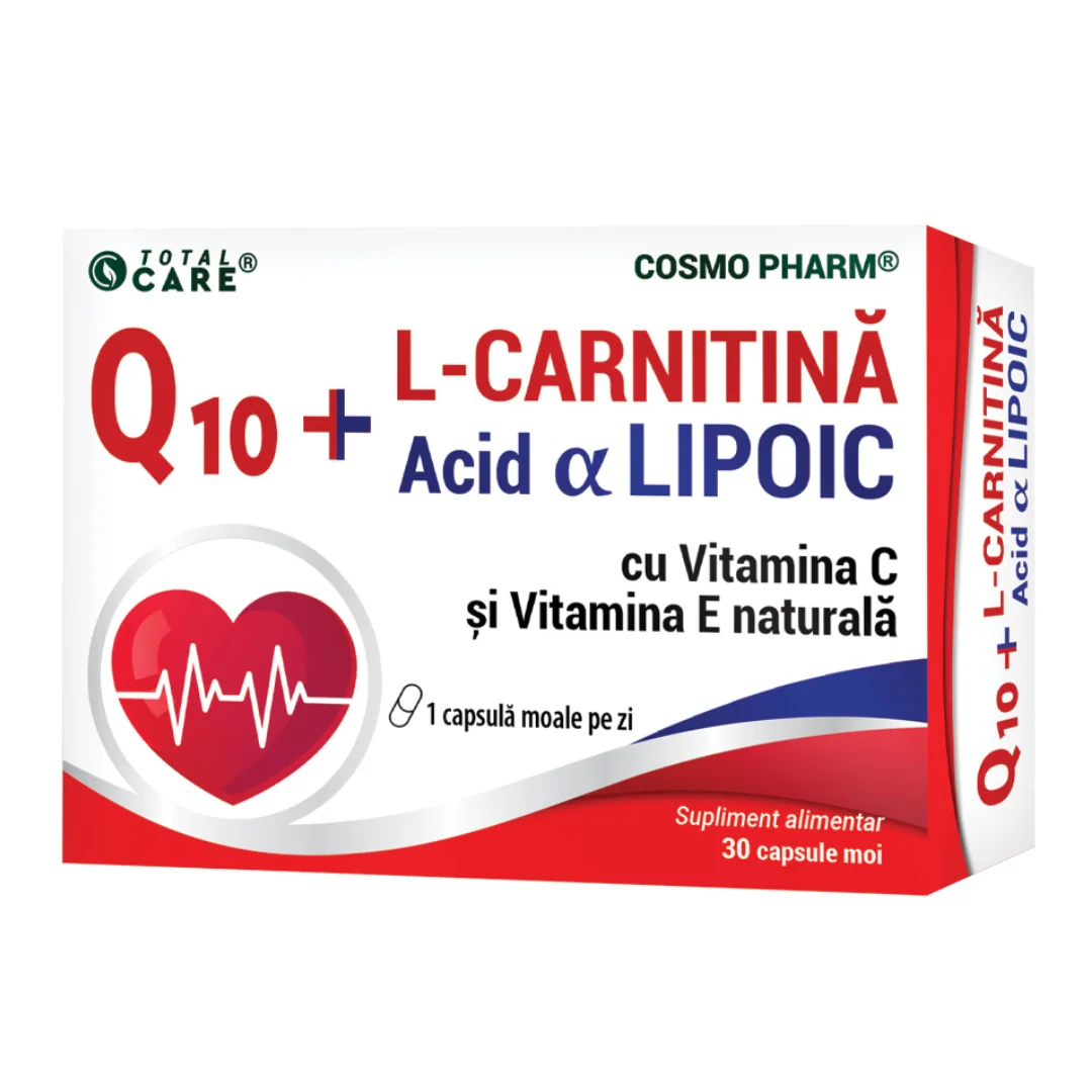 Q10 + L-Carnitina Și Acid Lipoic, 30 Capsule, Cosmopharm