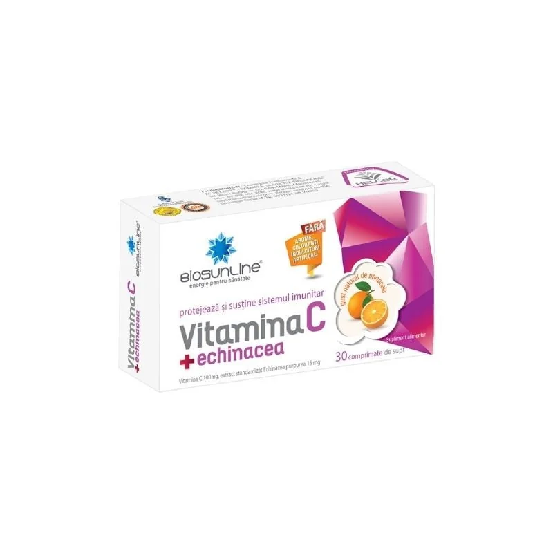 Vitamina C + Echinacea, 30 Comprimate, Helcor