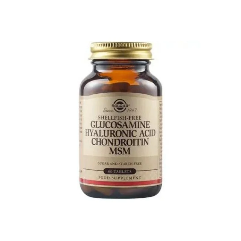 Solgar Glucosamine Hyaluronic Acid Chondroitin MSM, 60 Comprimte