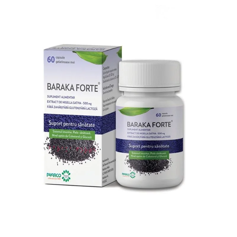 Baraka Forte, 500 Mg, 60 Capsule Moi, Pharco