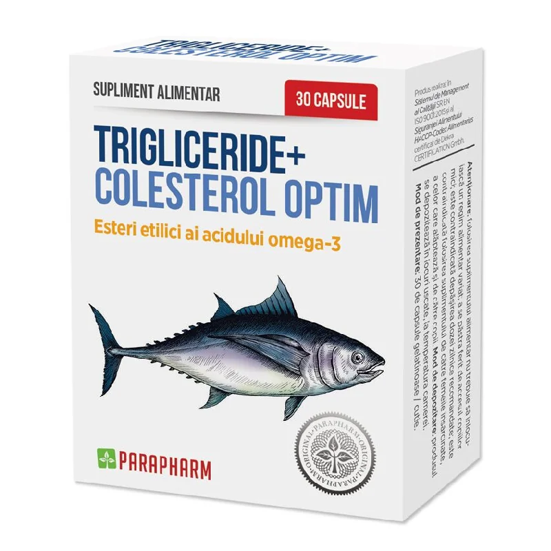 Trigliceride + Colesterol Optim, 30 Capsule, Parapharm