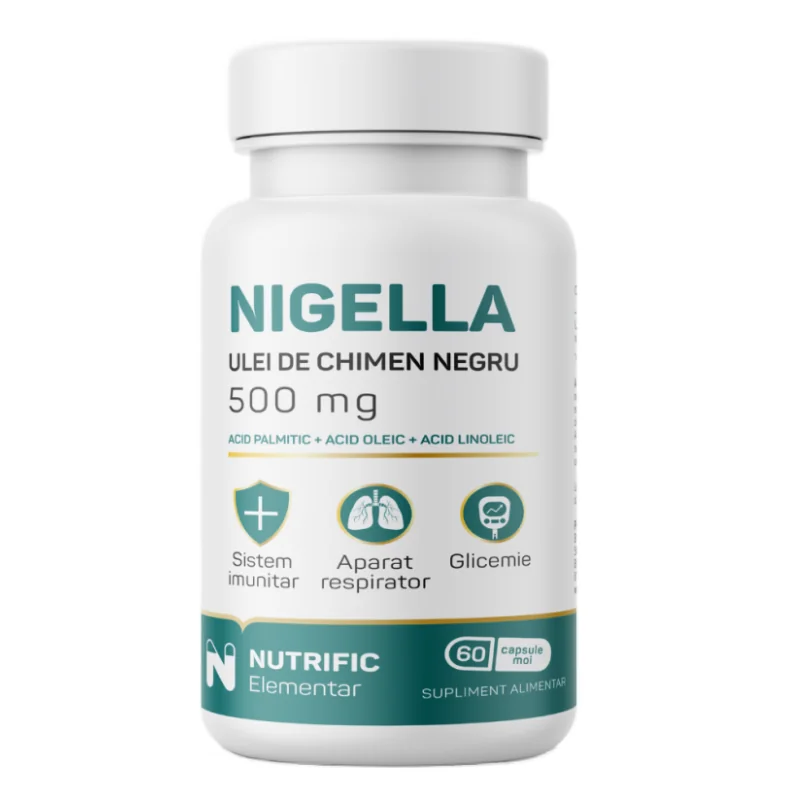 Nigella 500mg Ulei De Chimen Negru, 60 Capsule Moi, Nutrific