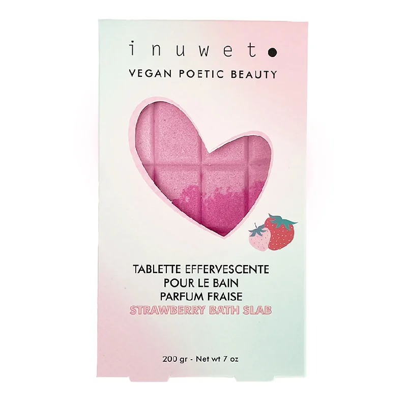 Tableta Efervescentă Pentru Baie, Cu Parfum De Căpșuni, 200g, Inuwet