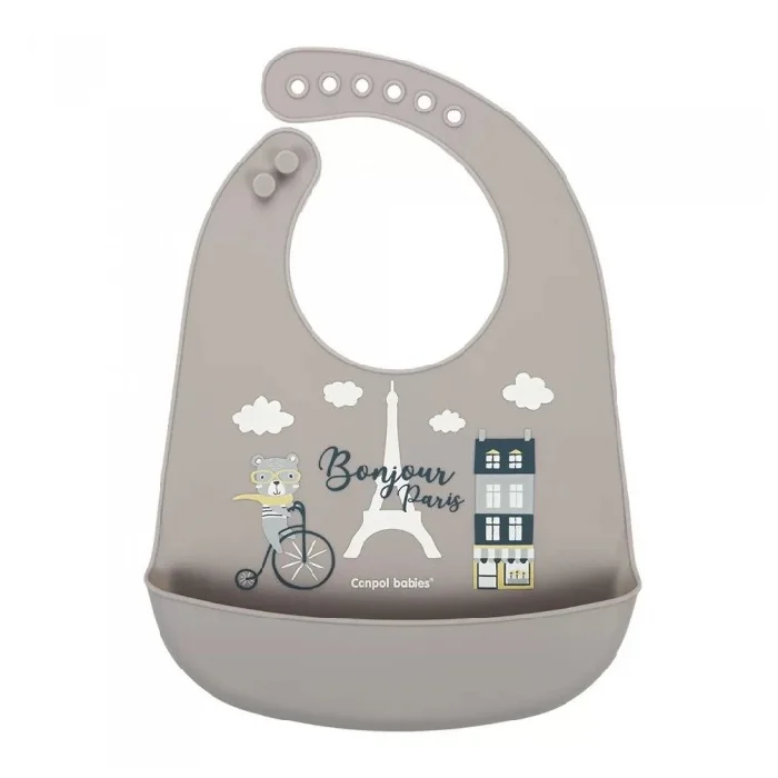 Baveta De Silicon Bonjour Paris Bej 74/027, Canpol Babies