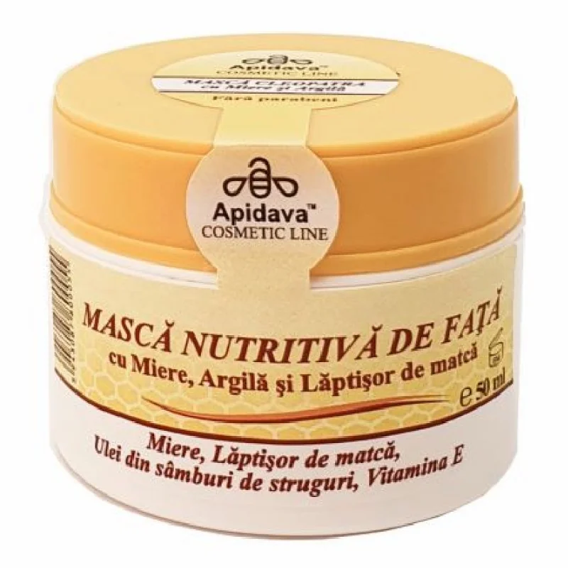 Masca Nutritiva De Fata Cleopatra, 50 Ml, Apidava