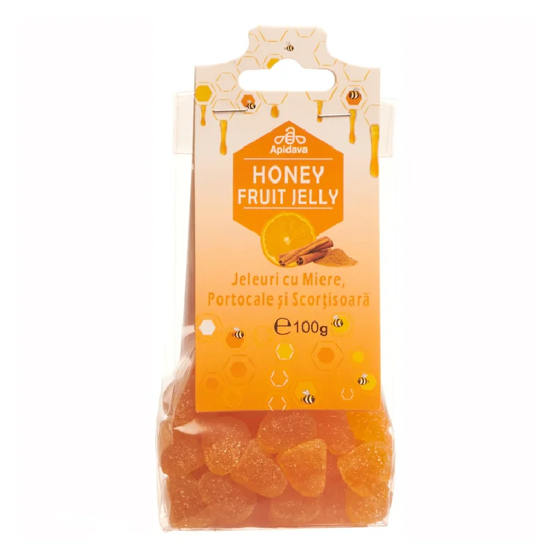 Jeleuri Miere, Portocale, Scorțișoară, 100g, Apidava