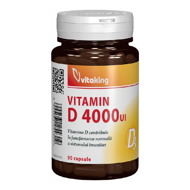 Vitamina D3, 4000UI, 90 Capsule, Vitaking