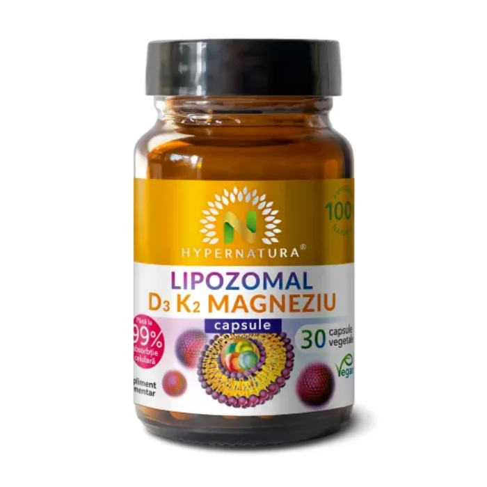Lipozomal Vitamina D3 + K2 Magneziu, 30 Capsule, Hypernatura