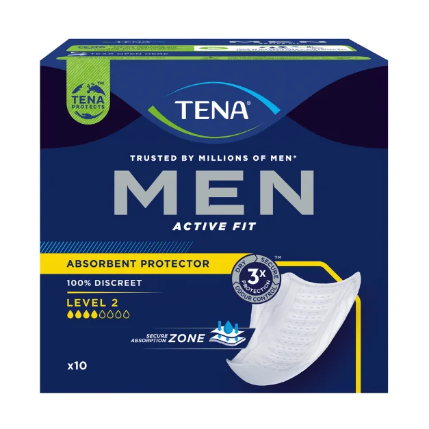 Protectie Absorbanta Barbati, Tena Men Level 2, Medium, 10 Bucati