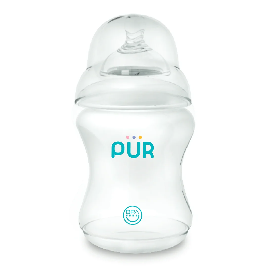 Biberon Comfort Cu Gura Larga, 250ml, PUR