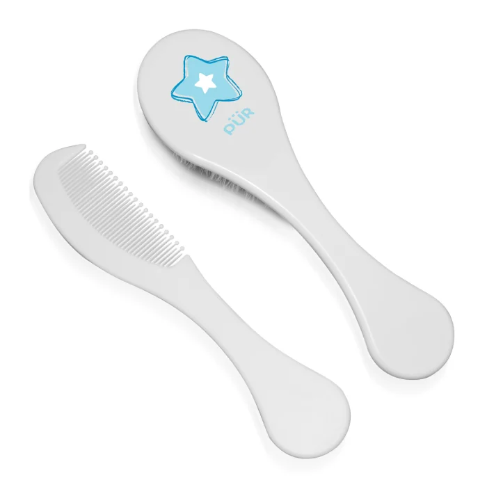 Set Perie Si Pieptene, Bleu, Pur