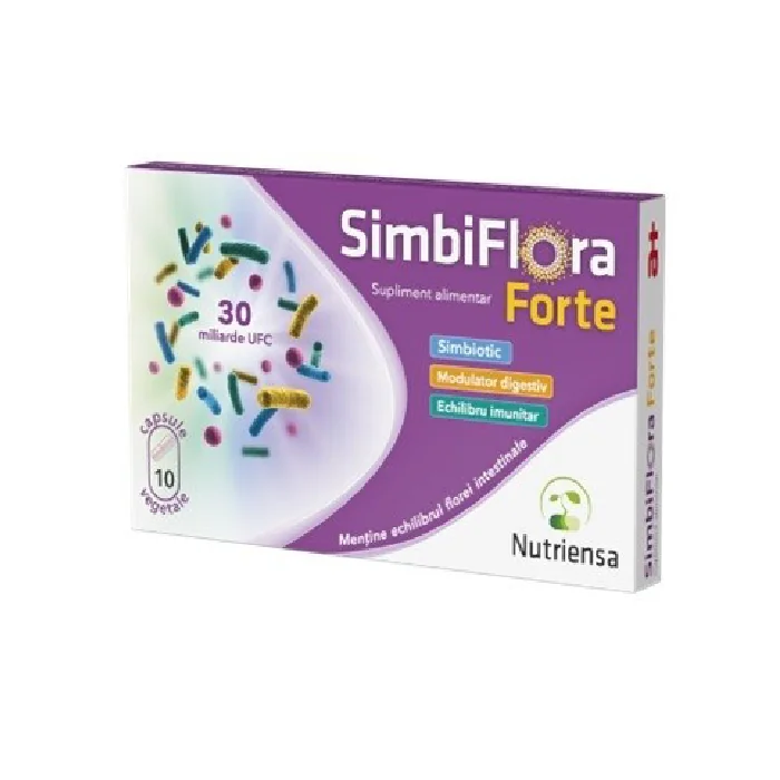 SimbiFlora Forte 10 Capsule Vegetale, Antibiotice SA