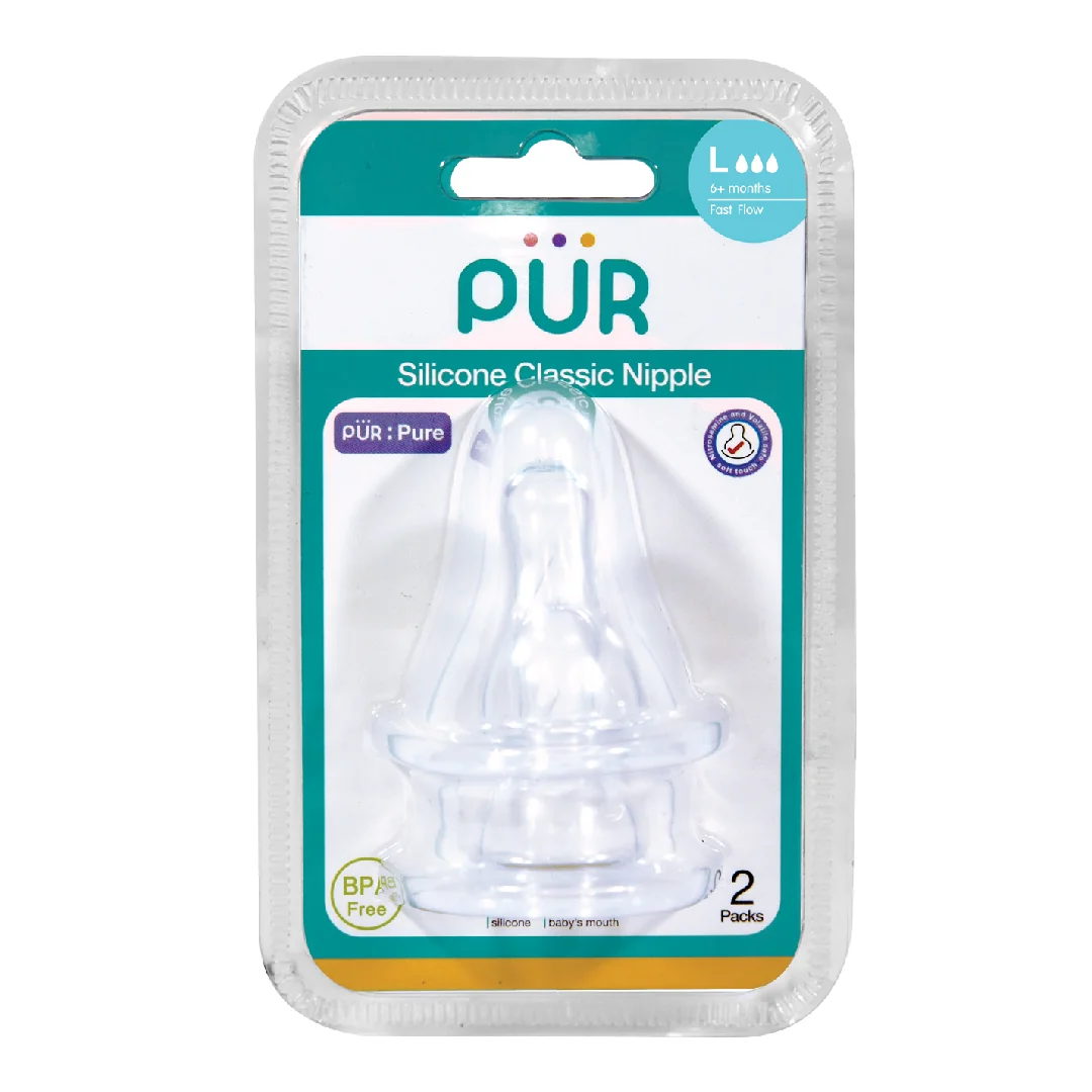 Set 2 Tetine Silicon Classic, Marime L, +6 Luni, PUR