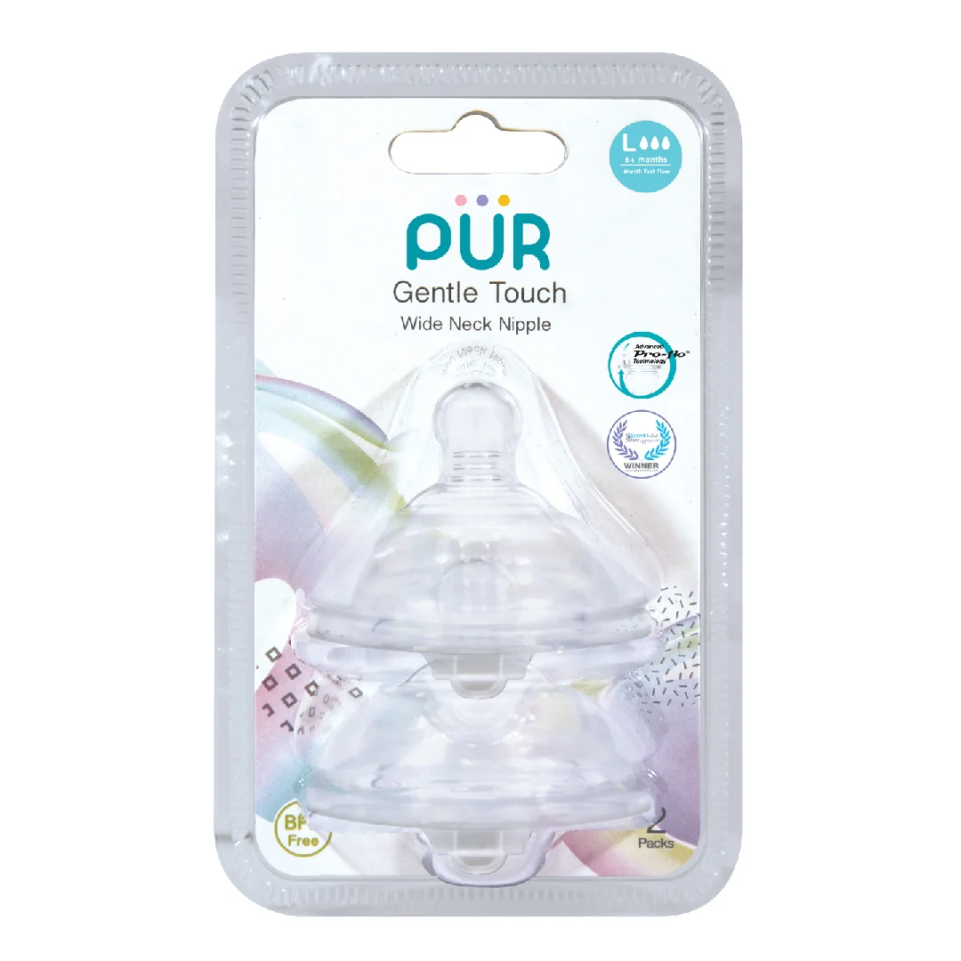Set 2 Tetine Silicon Gentle Touch, Marime L, +6 Luni, PUR