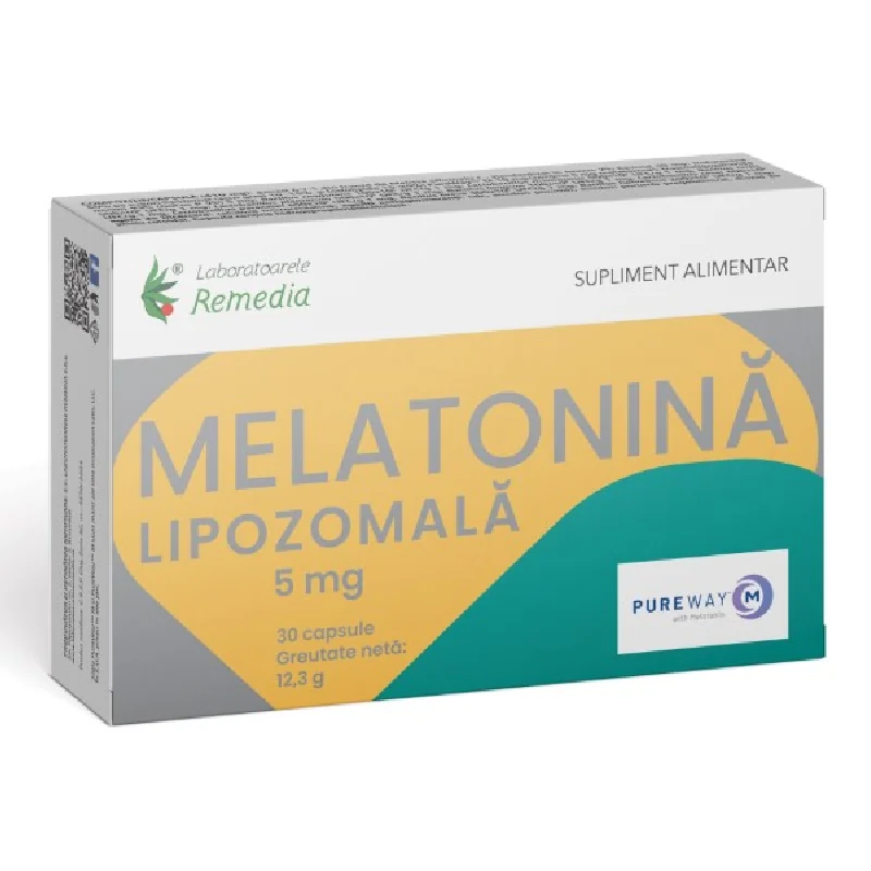 Melatonina Lipozomală, 5 Mg, 30 Capsule, Remedia