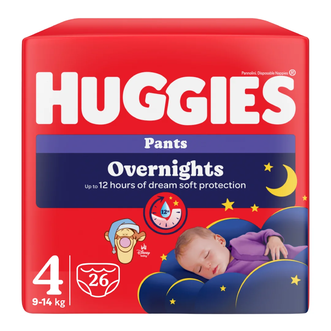Scutece Chilotel De Noapte Overnights, Nr.4, 9-14 Kg, 26 Bucăți, Huggies