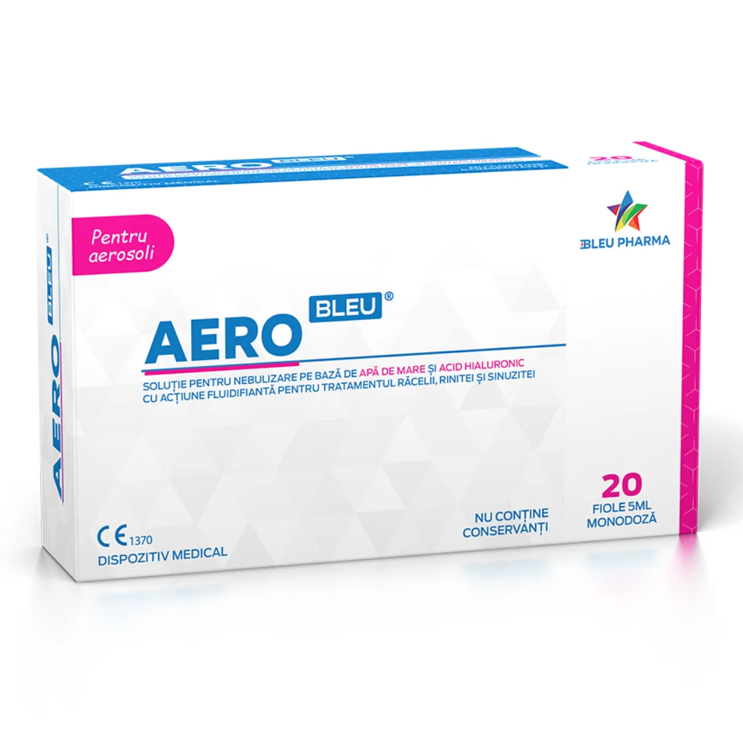 Solutie Pentru Nebulizare Aero Bleu, 20 Fiole*5 Ml, Bleu Pharma