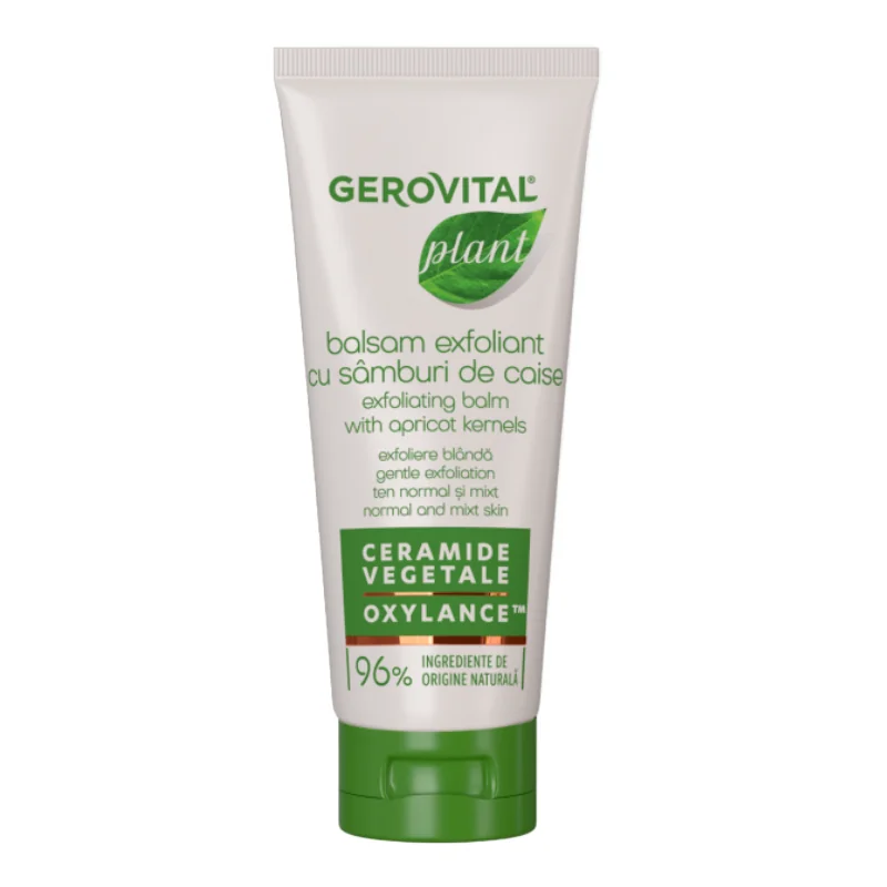 Balsam Exfoliant Cu Samburi De Caise Pentru Ten Normal-Mixt Plant, 100 Ml, Gerovital