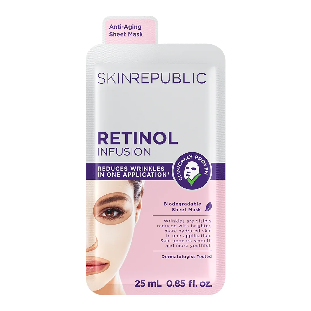 Masca Servetel Cu Infuzie De Retinol, Skin Republic