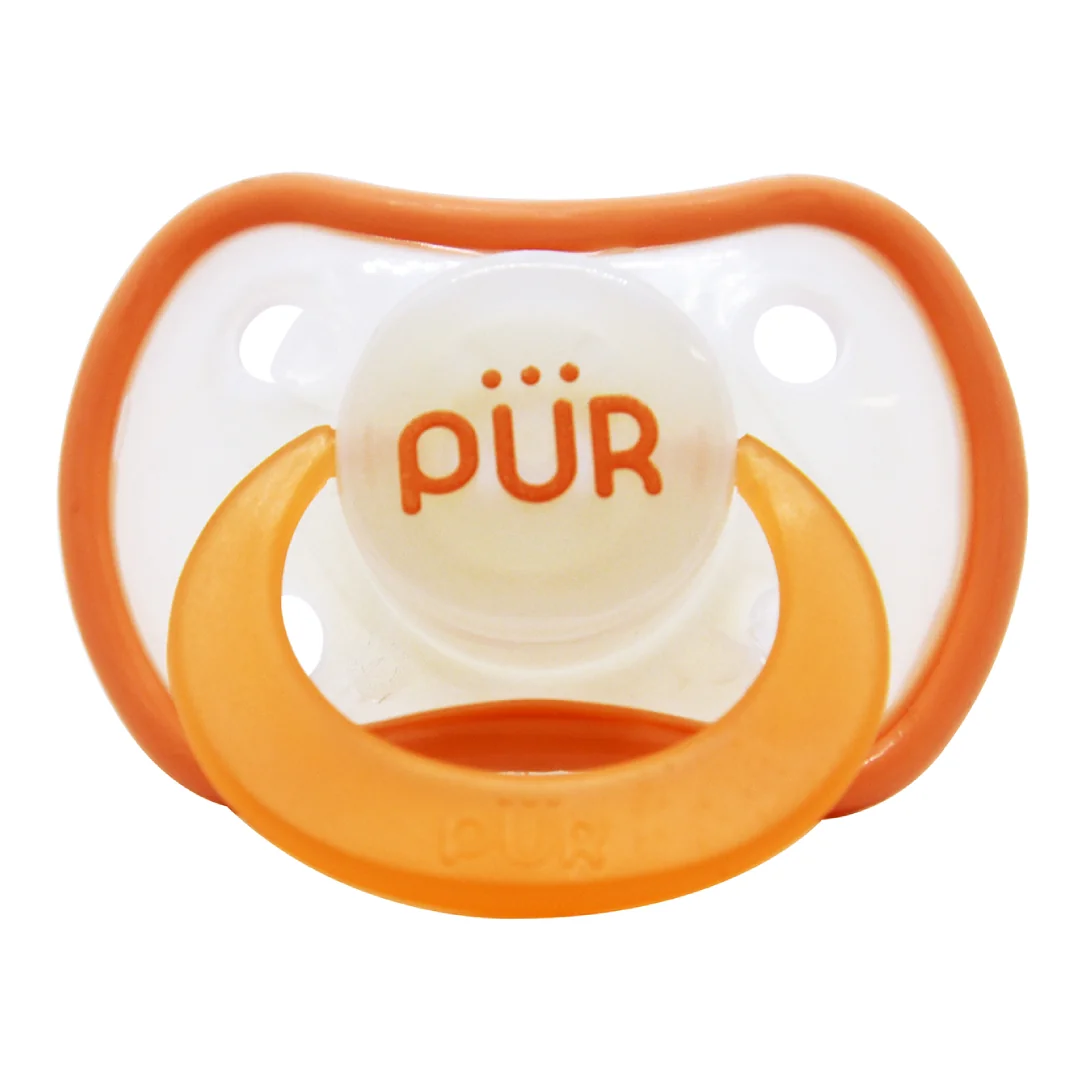 Suzeta Ortodontică Din Silicon, +6 Luni, Piersică, Pur