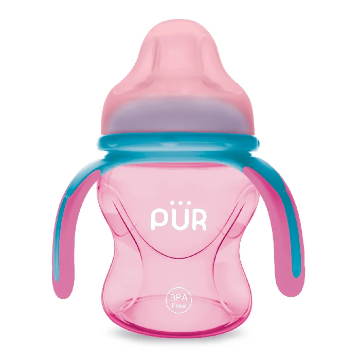 Cana Cu Prindere Multipla 150ml, Roz, +6 Luni, Pur