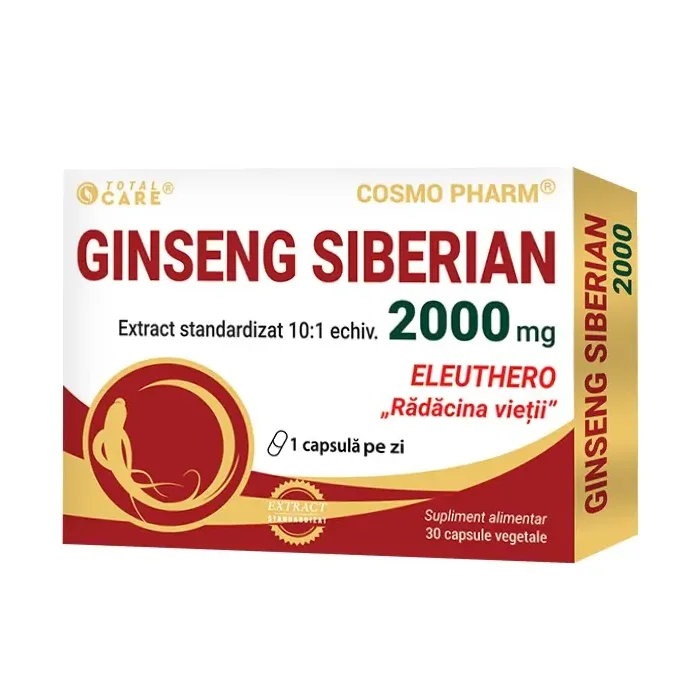 Ginseng Siberian, 2000 Mg, 30 Comprimate, Cosmo Pharm
