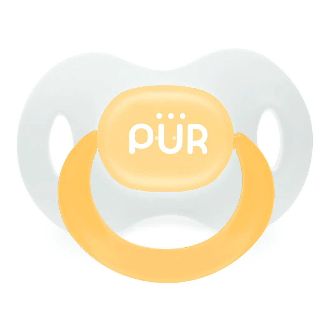 Suzeta Ortodontica Din Silicon, +3 Luni, Galben, Pur