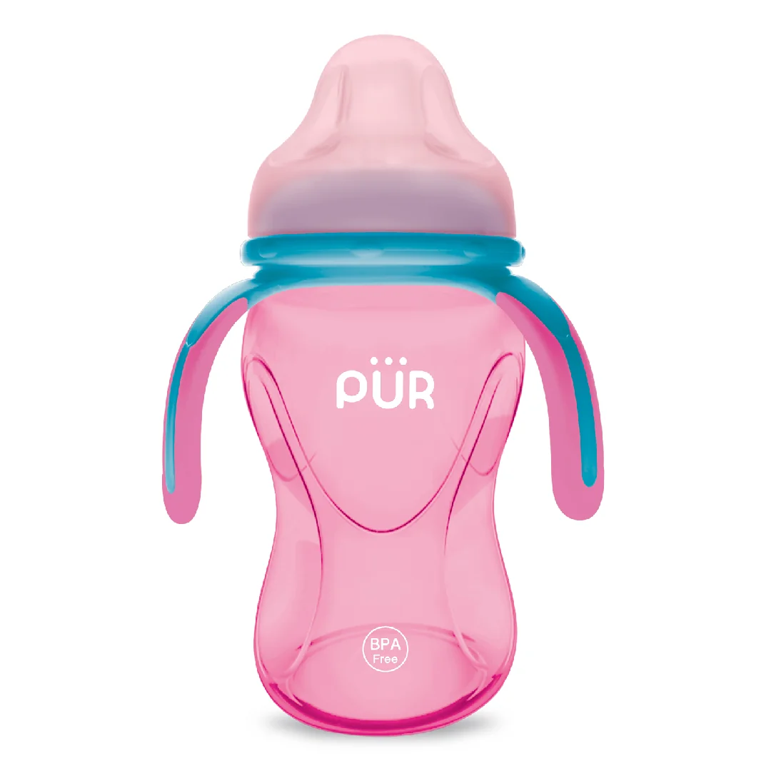 Cana Cu Prindere Multipla, +6 Luni, Roz, 250 Ml, Pur