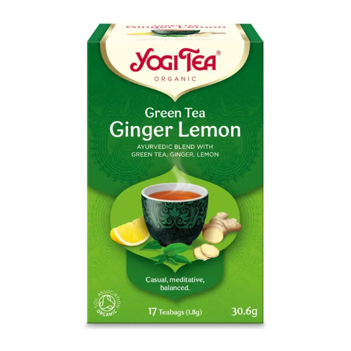 Ceai Verde Cu Ghimbir Si Lamaie, 17 Plicuri, Yogi Tea