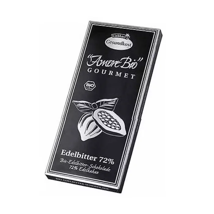 Ciocolata Neagra Cu 72% Cacao, 100g, Liebhart’s Amore Bio