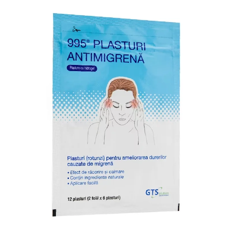 Plasturi Antimigrena, 12 Plasturi, Wooshin Labottach