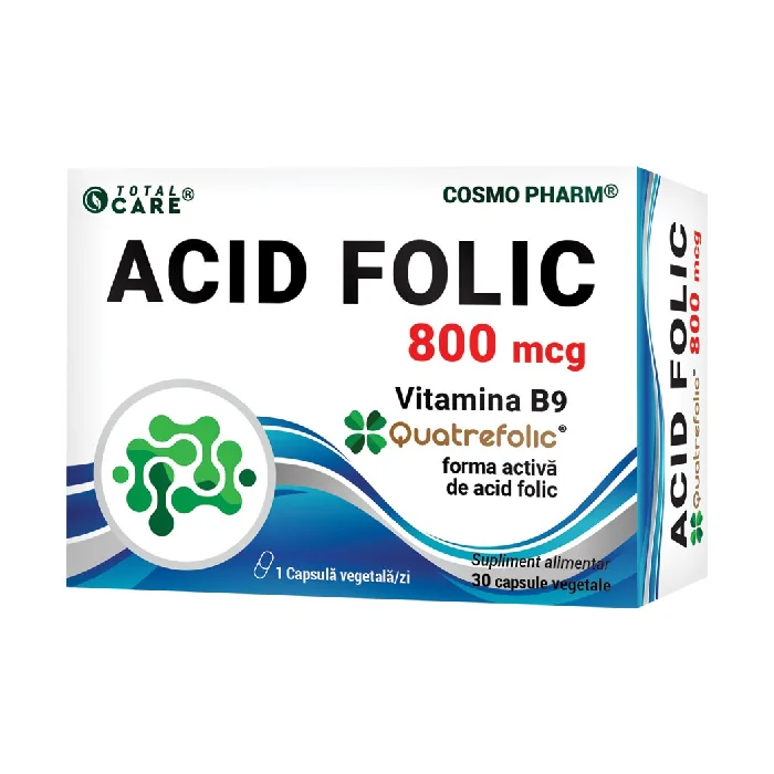 Acid Folic Quatrefolic, 800mcg, 30 Capsule, Cosmo Pharm