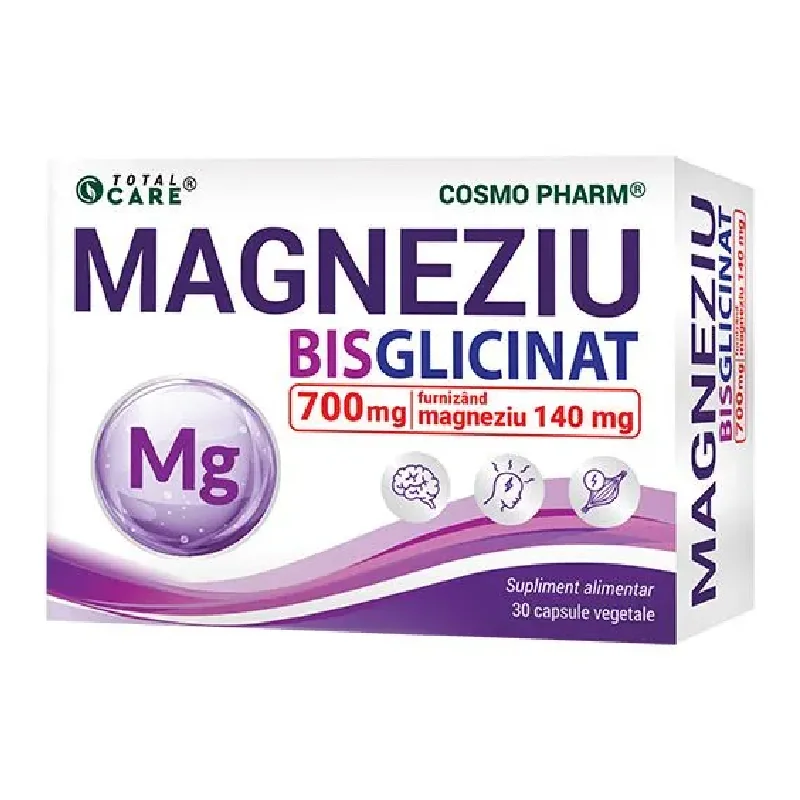 Magneziu Bisglicinat, 30 Capsule, Cosmo Pharm
