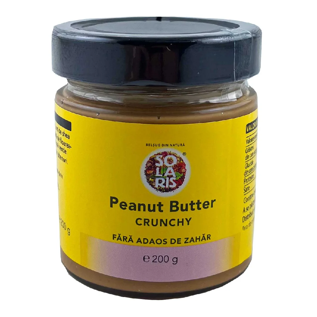 Crema De Peanut Butter Crunchy, 200G, Solaris