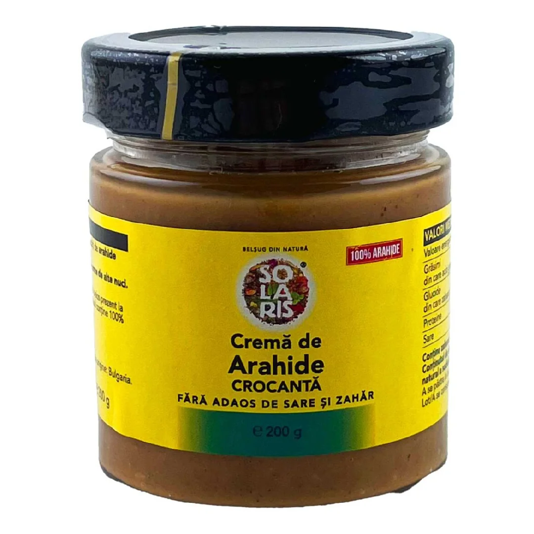 Crema De Arahide Crocantă, 200 G, Solaris
