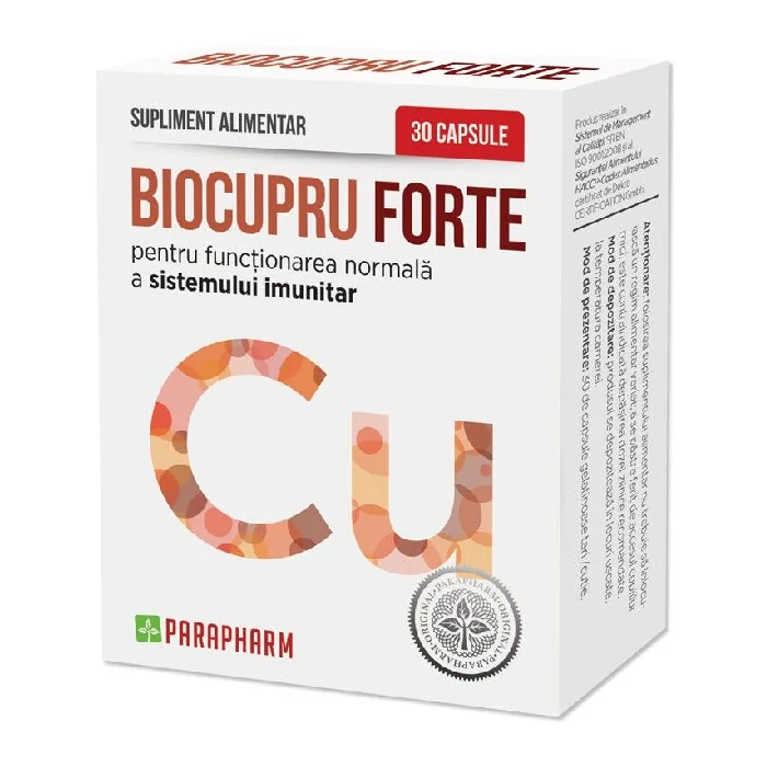 Biocupru Forte, 30 Capsule, Parapharm