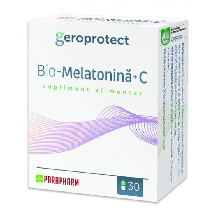 Bio-Melatonina + C, 30 Capsule, Parapharm