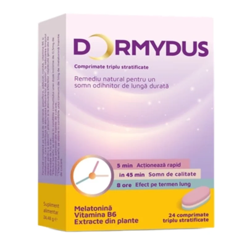 Dormydus, 24 Comprimate Triplu Stratificate, Terapia