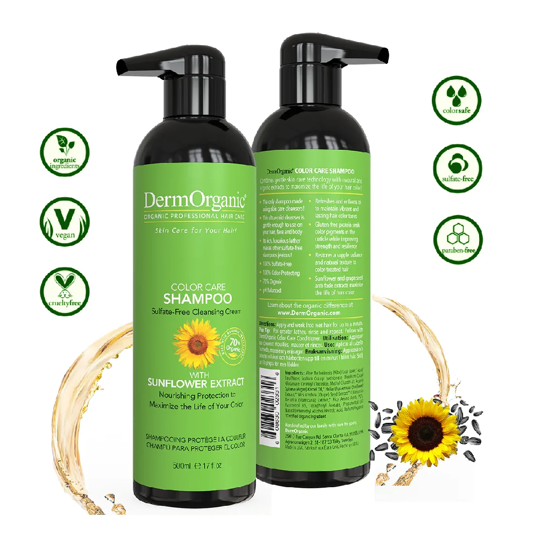 Sampon Profesional Fara Sulfati, Pentru Protectia Culorii, 500 Ml, Dermorganic
