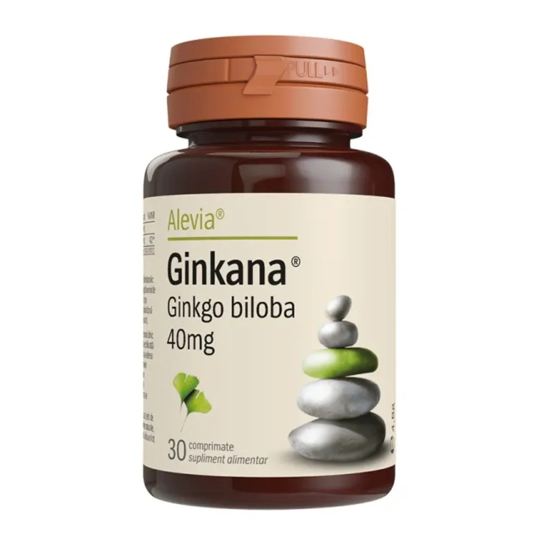 Ginkana Ginkgo Biloba 40 Mg, 30 Comprimate, Alevia