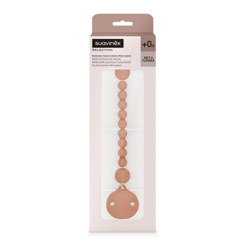 Lantisor Cu Clips Pentru Suzeta Colour Essence, Ruby, 1 Bucata, Suavinex