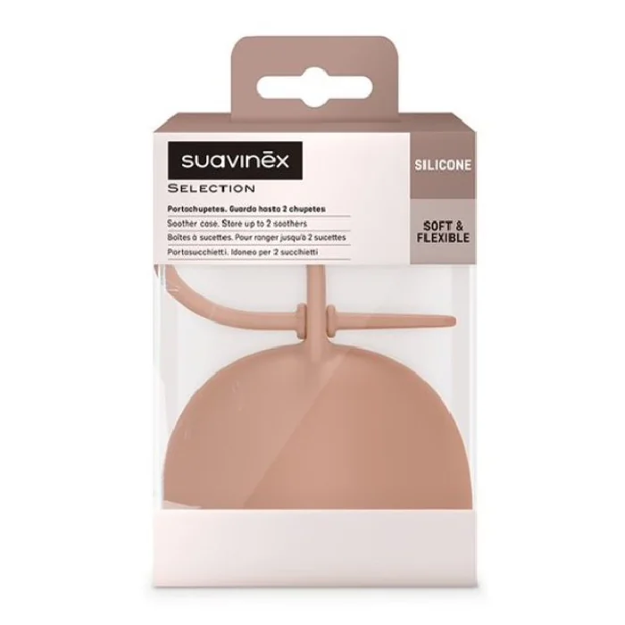 Cutie Din Silicon Pentru Suzeta Colour Essence, Caramiziu, Suavinex