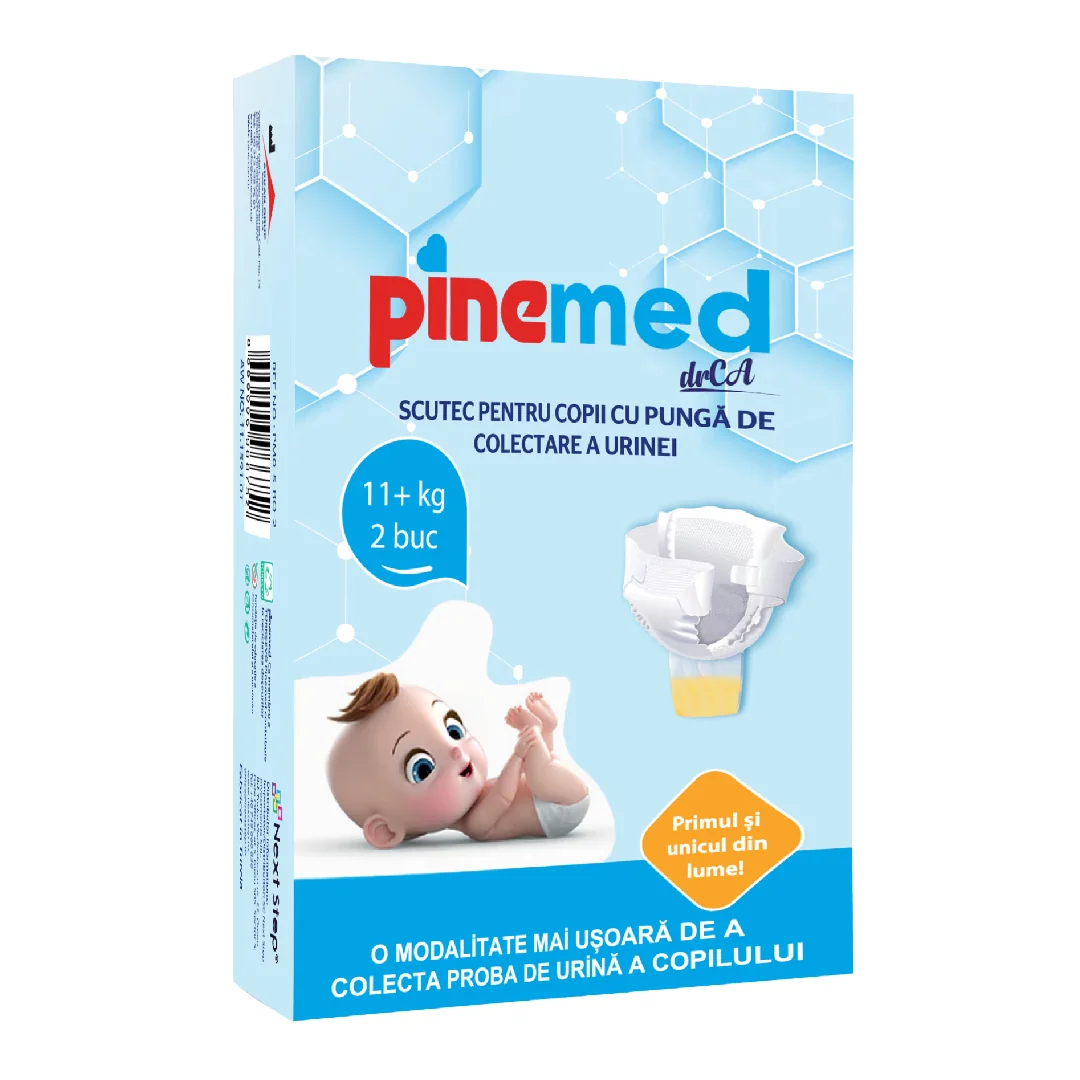 Scutec Pentru Copii Cu Pungă Pentru Colectarea Urinei, +11 Kg, 2 Bucăți, PineMed
