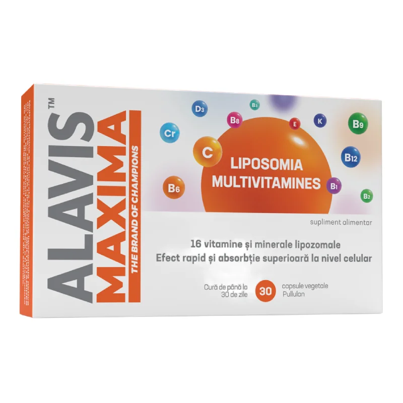 Multivitamine Liposomia, 30 Capsule Vegetale, ALAVIS Maxima