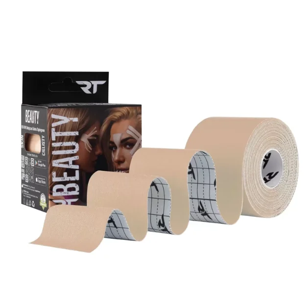 Banda Kinesiologica Bej Pentru Reducerea Ridurilor, 5cmx5m, Rea Tape