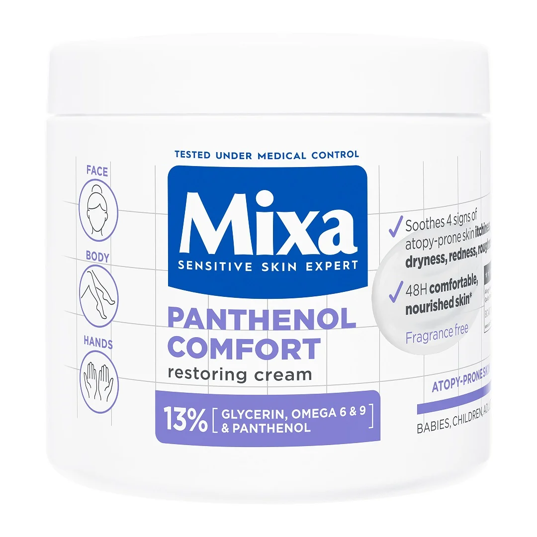Crema Cu Efect Reparator Pentru Fata Și Corp Panthenol Comfort, 400 Ml, Mixa
